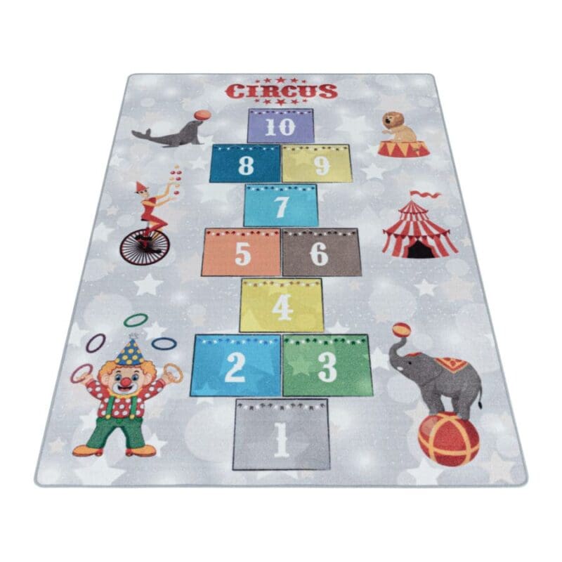 Firkantet PLAY børnetæppe i farven GRÅ