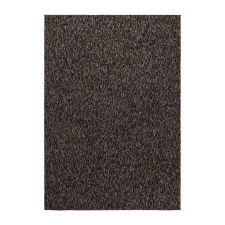 Firkantet NIZZA Kort luvet tæppe i farven BRUN