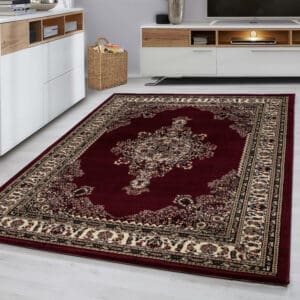 Firkantet MARRAKESH Orientalsk tæppe i farven RØD