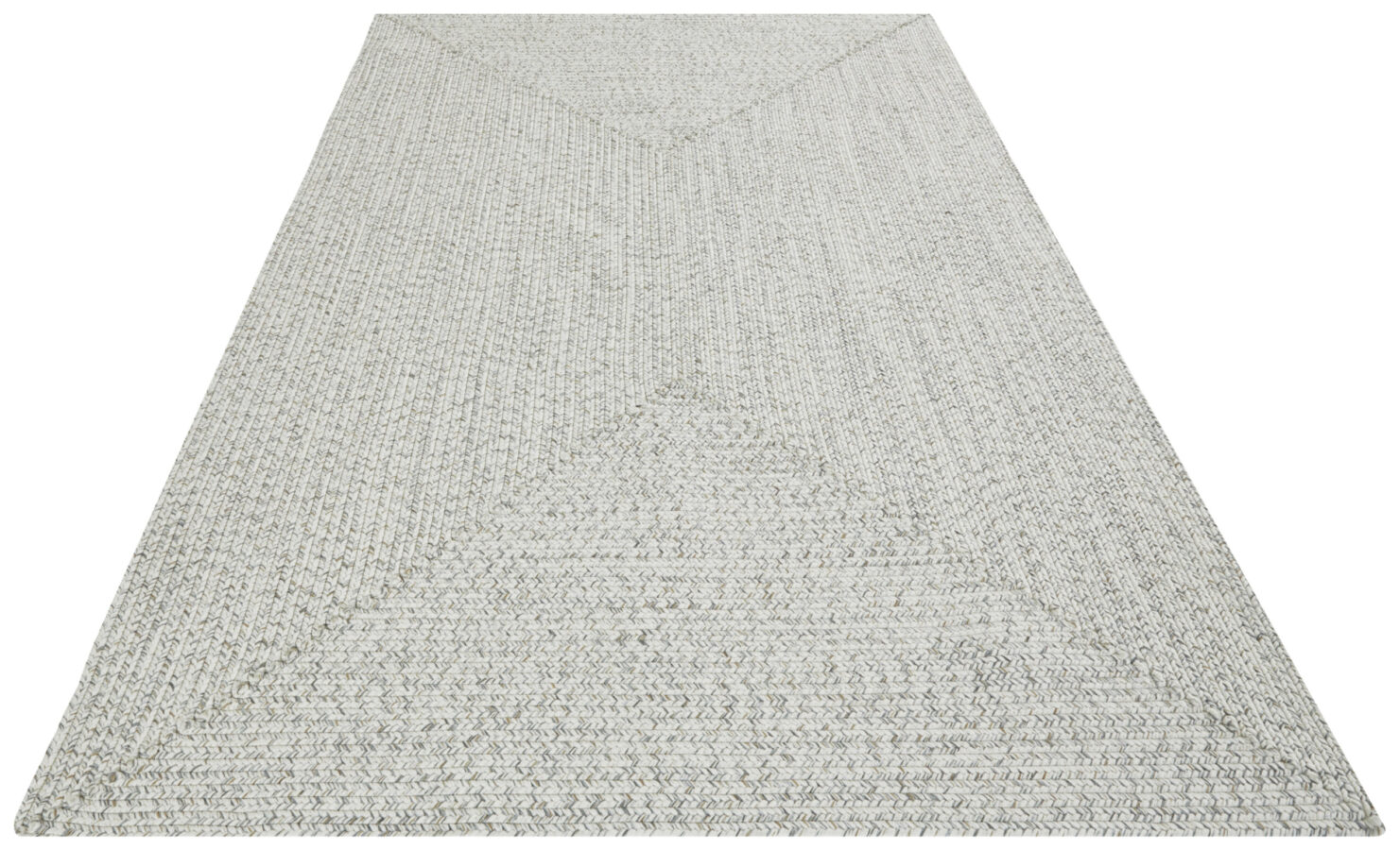 Braided tæppe i farven Lys Mélange lavet af 100% Polypropylen med en bagside af Polypropylen