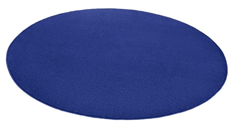 Fancy tæppe i farven Blå lavet af 100% Polypropylen med en bagside af Fleece