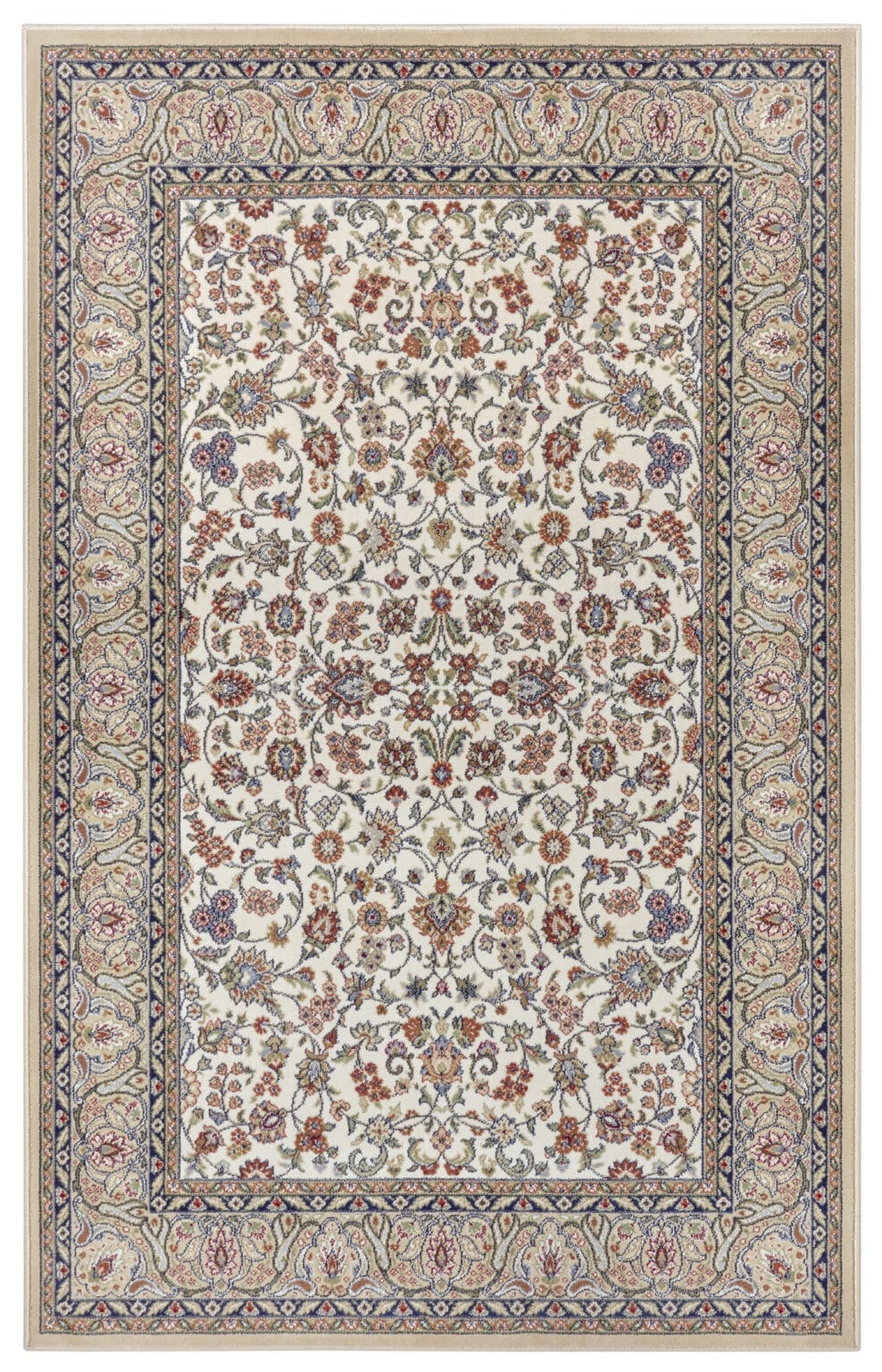 Herat tæppe i farven Beige Creme lavet af 100% Polypropylene-Heatset med en bagside af Jute