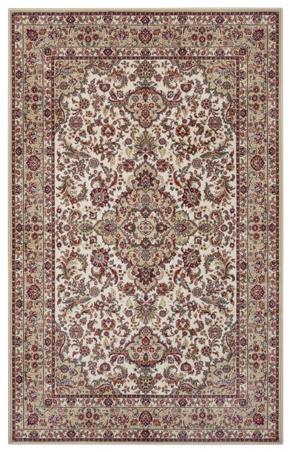 Herat tæppe i farven Beige Creme lavet af 100% Polypropylene-Heatset med en bagside af Jute