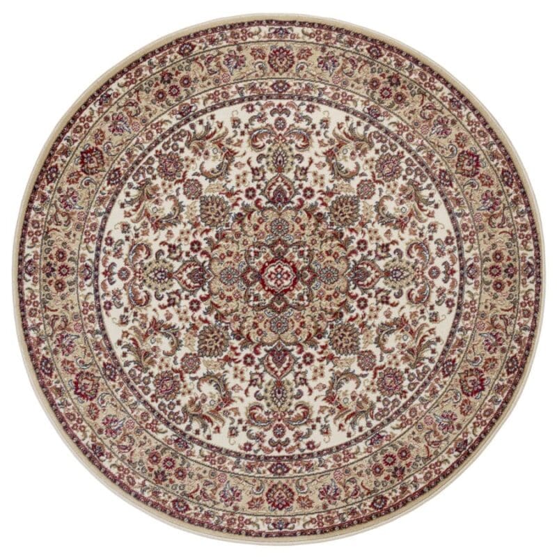 Herat tæppe i farven Beige Creme lavet af 100% Polypropylene-Heatset med en bagside af Jute