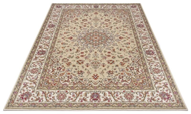 Herat tæppe i farven Beige Creme lavet af 100% Polypropylene-Heatset med en bagside af Jute