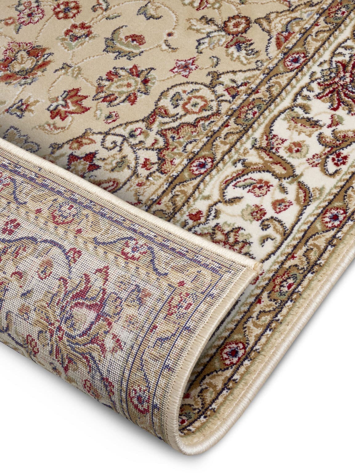 Herat tæppe i farven Beige Creme lavet af 100% Polypropylene-Heatset med en bagside af Jute