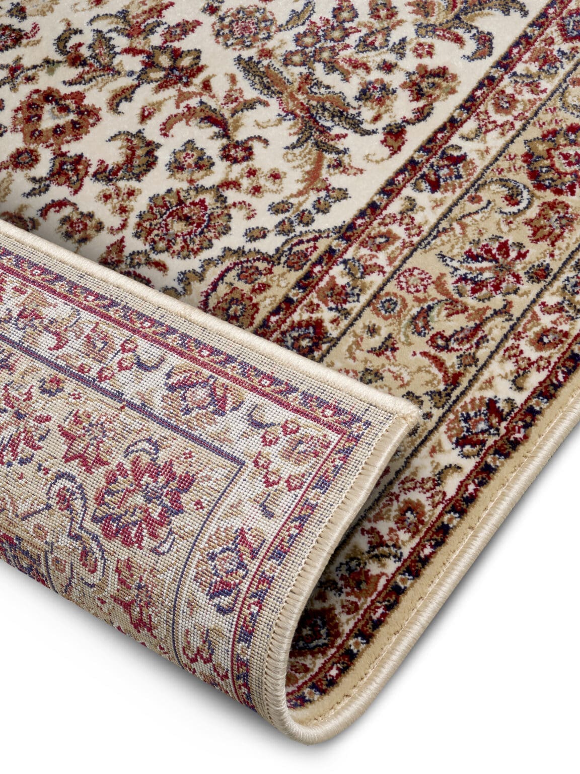 Herat tæppe i farven Beige Creme lavet af 100% Polypropylene-Heatset med en bagside af Jute