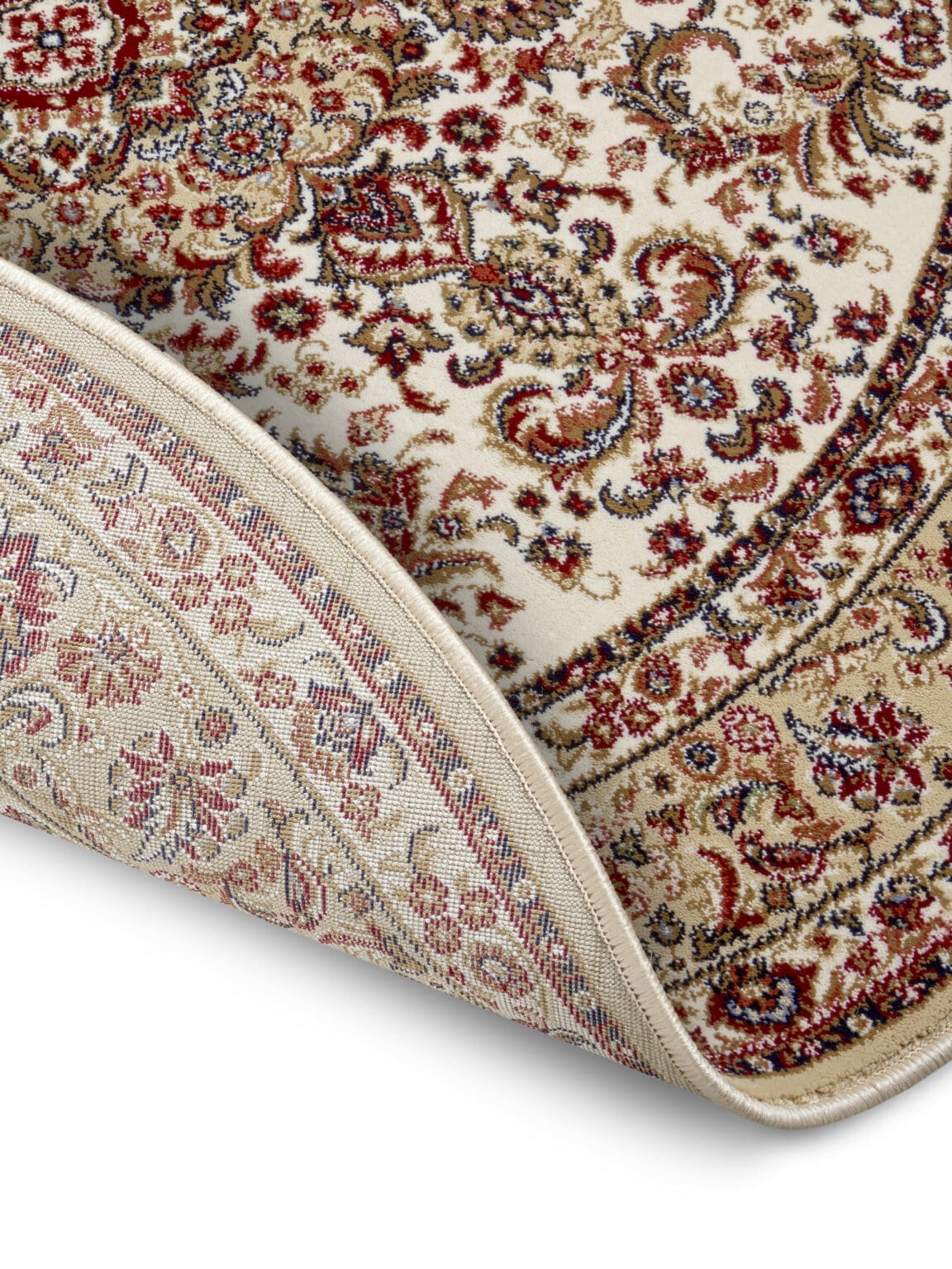 Herat tæppe i farven Beige Creme lavet af 100% Polypropylene-Heatset med en bagside af Jute