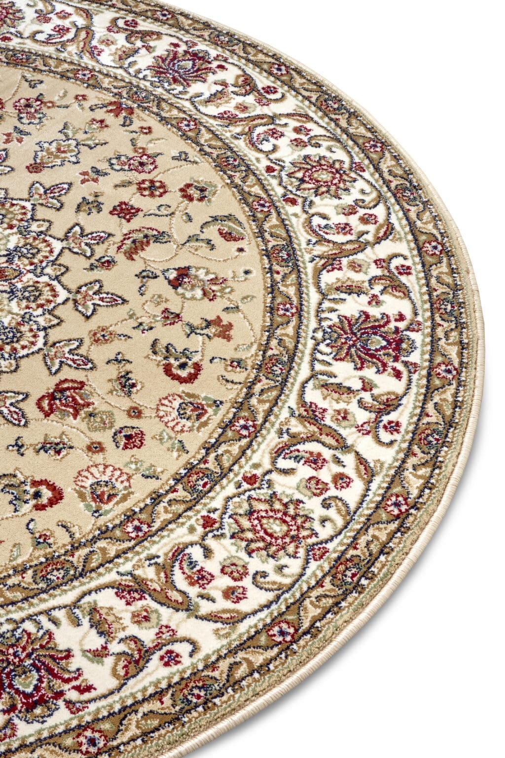 Herat tæppe i farven Beige Creme lavet af 100% Polypropylene-Heatset med en bagside af Jute