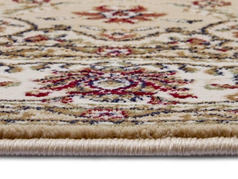 Herat tæppe i farven Beige Creme lavet af 100% Polypropylene-Heatset med en bagside af Jute