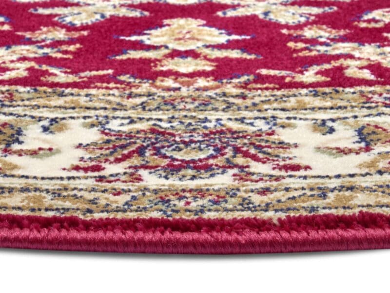 Herat tæppe i farven Rød Creme lavet af 100% Polypropylene-Heatset med en bagside af Jute