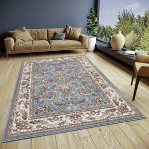 Luxor tæppe i farven Mint Creme lavet af 100% Polypropylen med en bagside af 100% Jute / PP