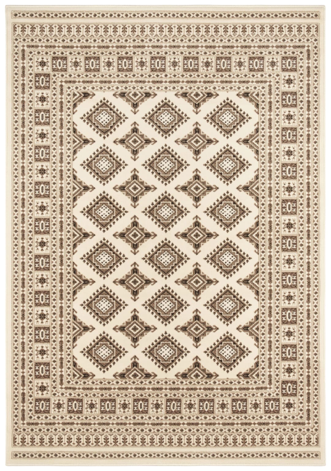 Mirkan tæppe i farven Beige lavet af 100% Polypropylen med en bagside af Jute