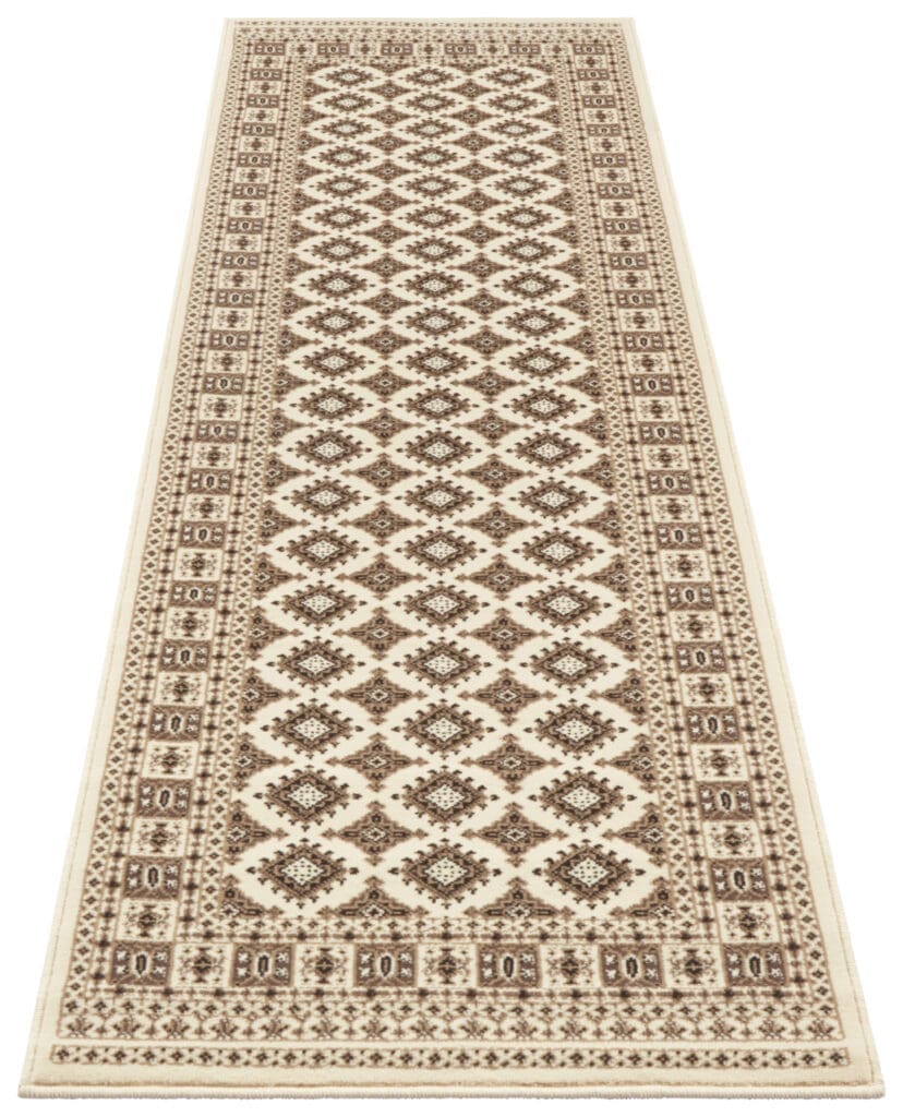 Mirkan tæppe i farven Beige lavet af 100% Polypropylen med en bagside af Jute