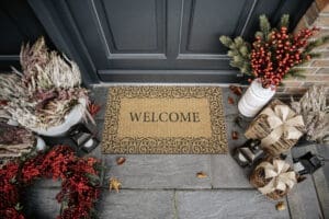 Mix Måttes tæppe i farven Cocos lavet af 100% Coconut med en bagside af 100% Gummi