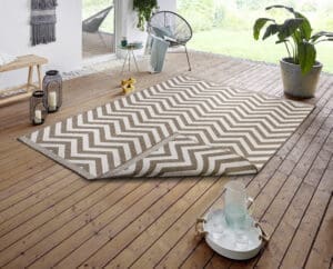 Twin Supreme tæppe i farven Beige lavet af 100% Polypropylen med en bagside af Polypropylen