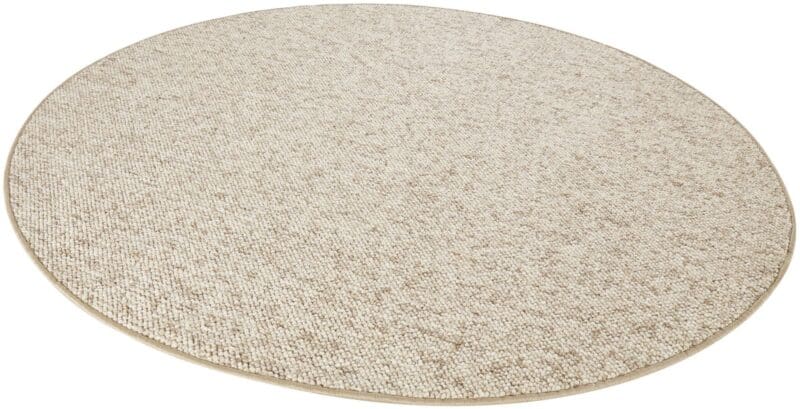 Wolly tæppe i farven Beige-brun lavet af 100% Polypropylen med en bagside af Fleece