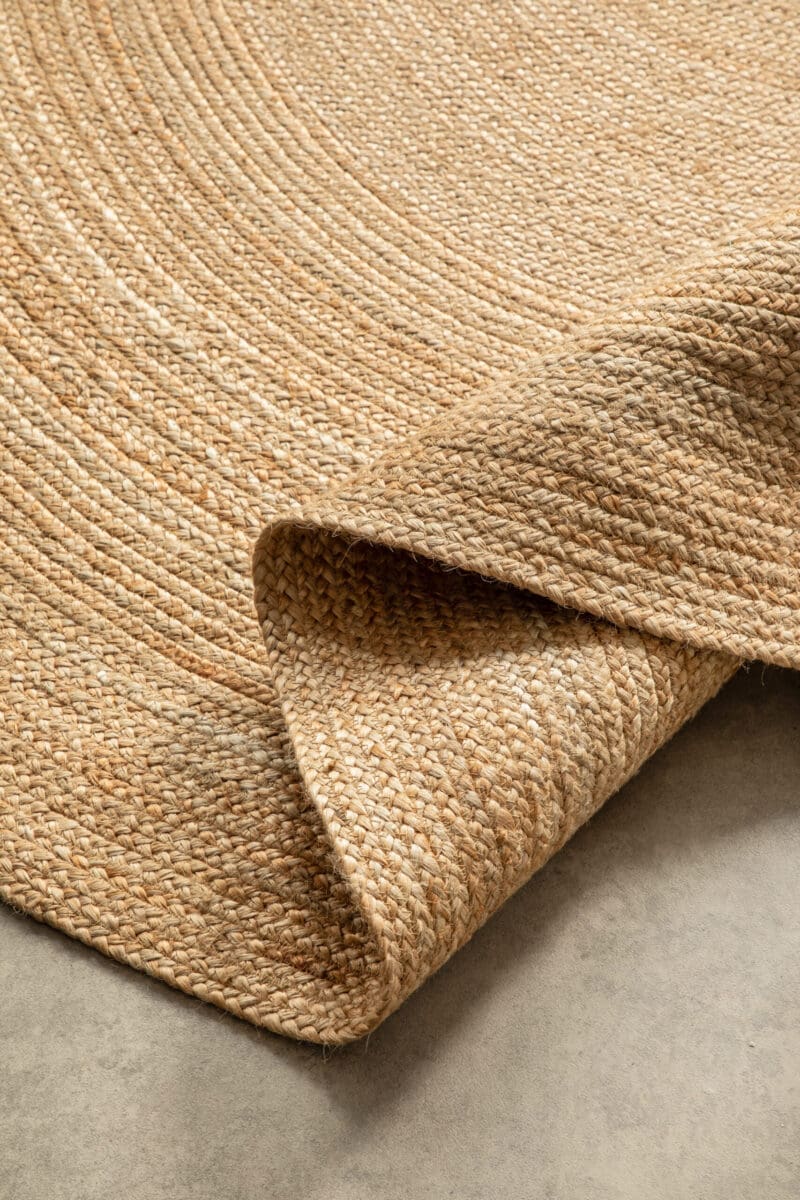 Jute tæppe - Natural Guld Rund - Image 3
