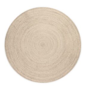 Jute tæppe - Natural Ivory Rund