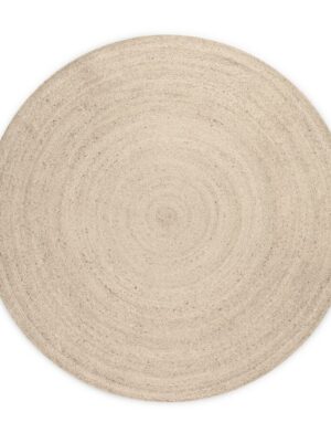 Jute tæppe - Natural Ivory Rund