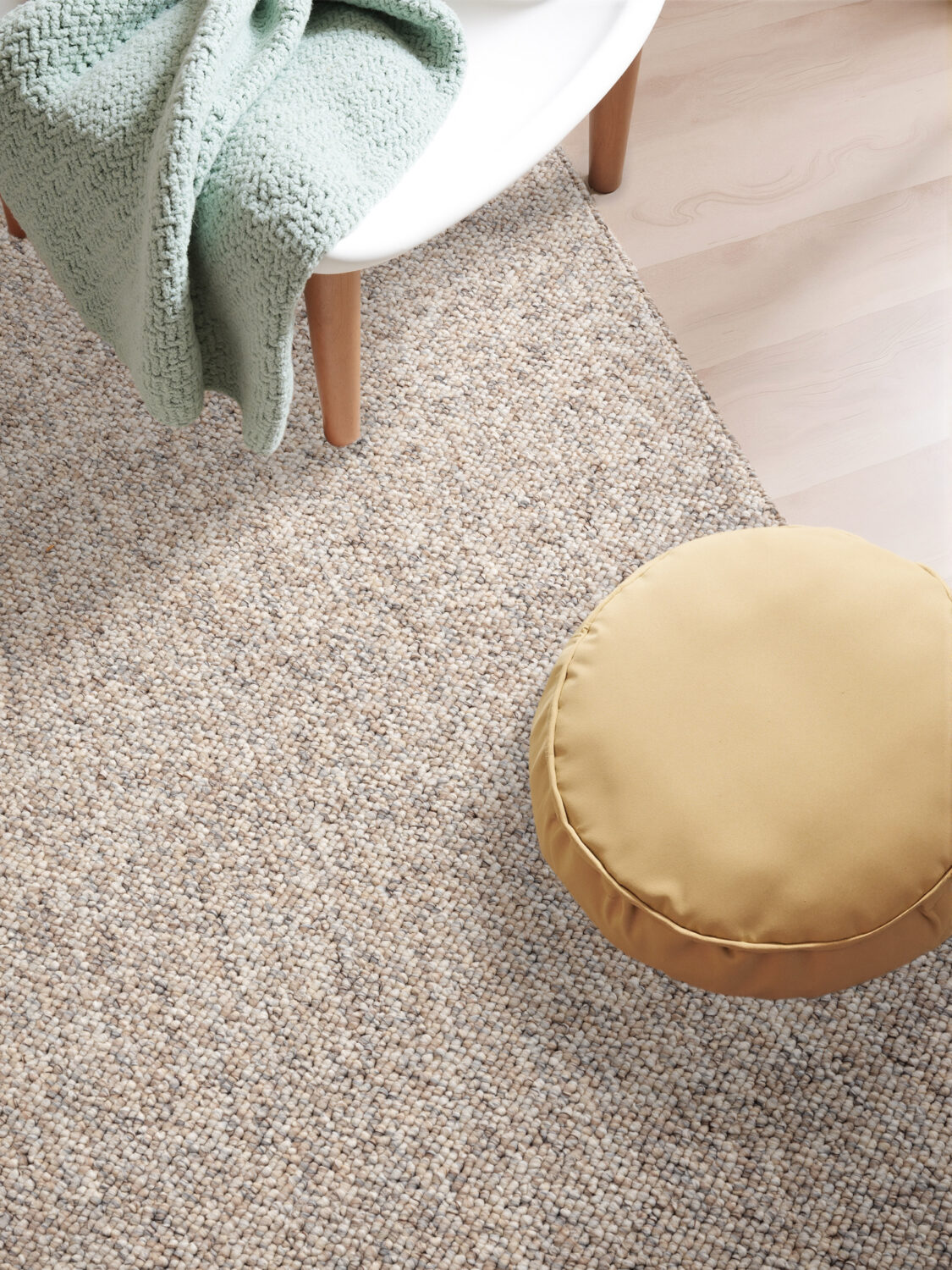 Moderne Rocco Tæppe – Cream-multi i Uld-Look - Billede 3