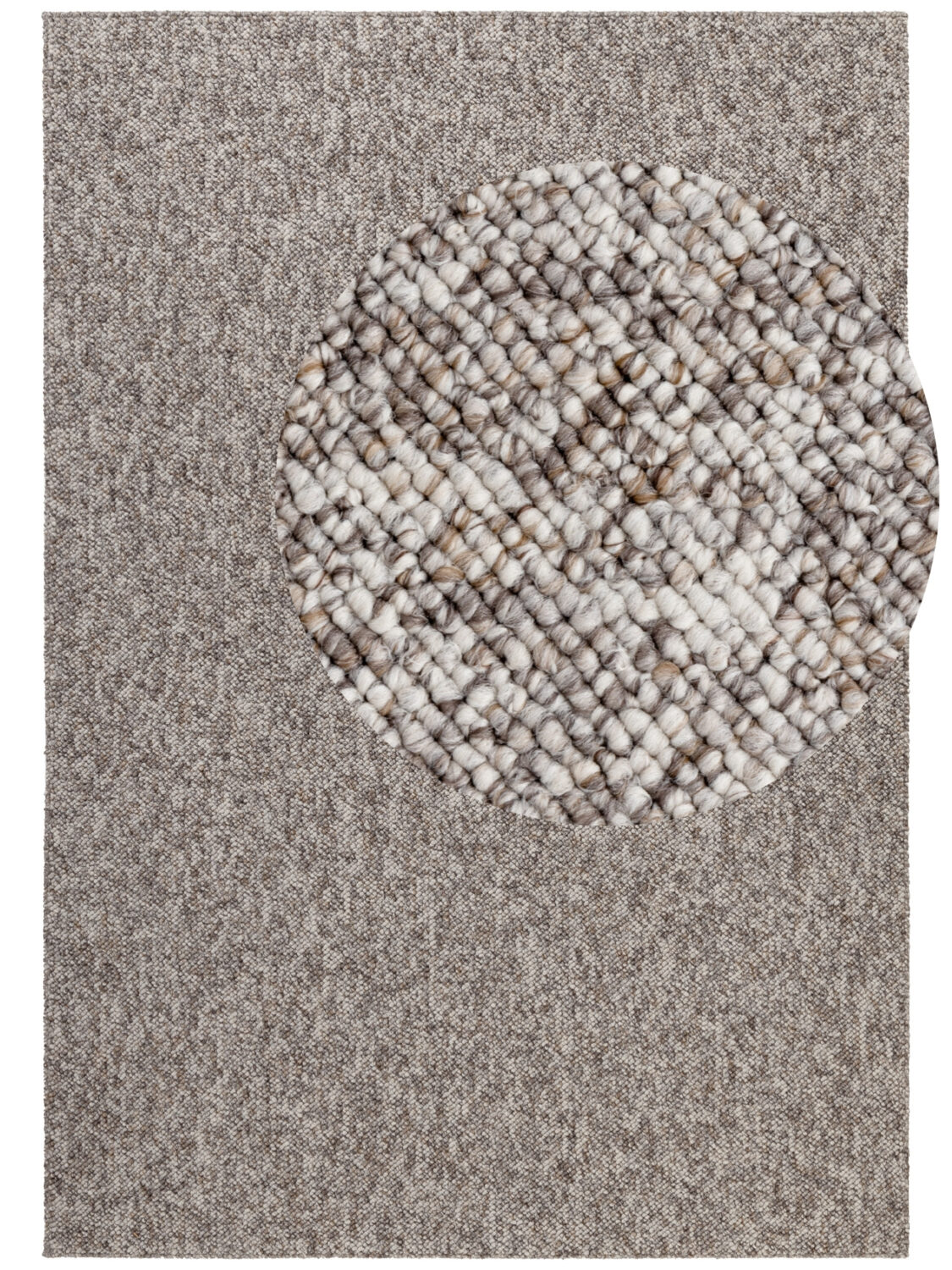 Moderne Rocco Tæppe – Brun i Uld-Look - Billede 8