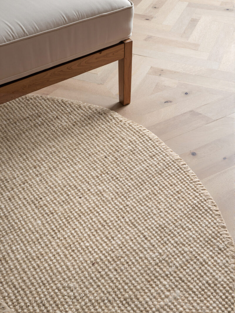 Jutetæppe -  Jaipur Natural Ivorywhite rund - Billede 4