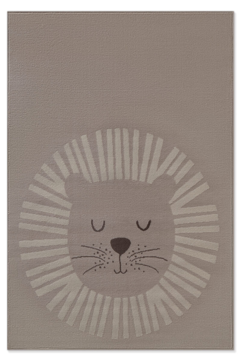 Børnetæppe - Happy Lion Beige-cream