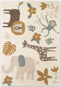 Børnetæppe - Animal Safari Cream-Multi