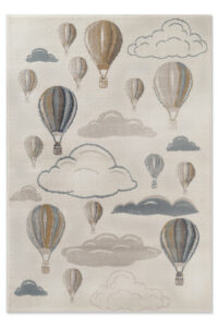 Børnetæppe - Hot Air Ballon Cream-multi