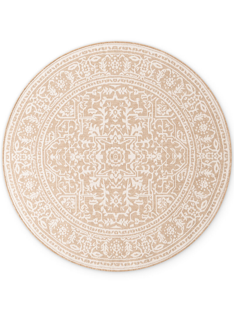 Udendørstæppe - Kona Beige Rund 160cm - Image 2