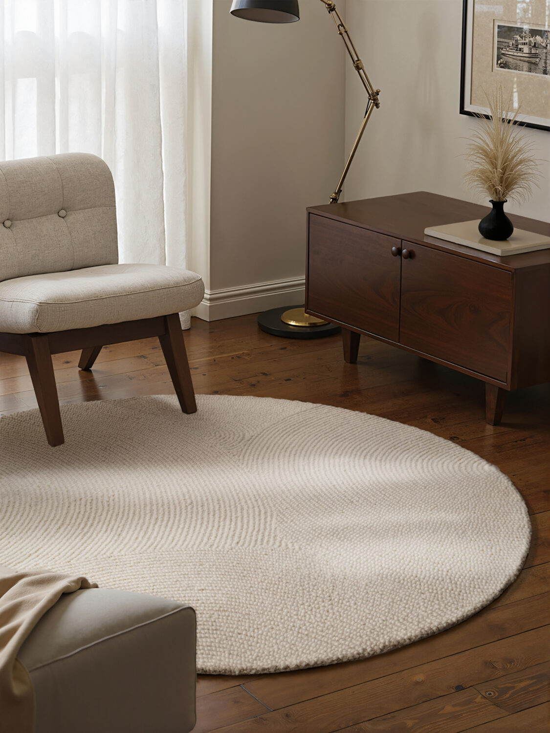 Hanse Home Calmio Uldtæppe - Natural-Hvid - Billede 4