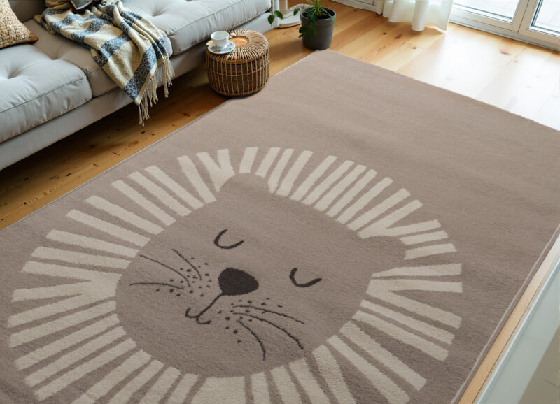 Børnetæppe - Happy Lion Beige-cream - Image 3