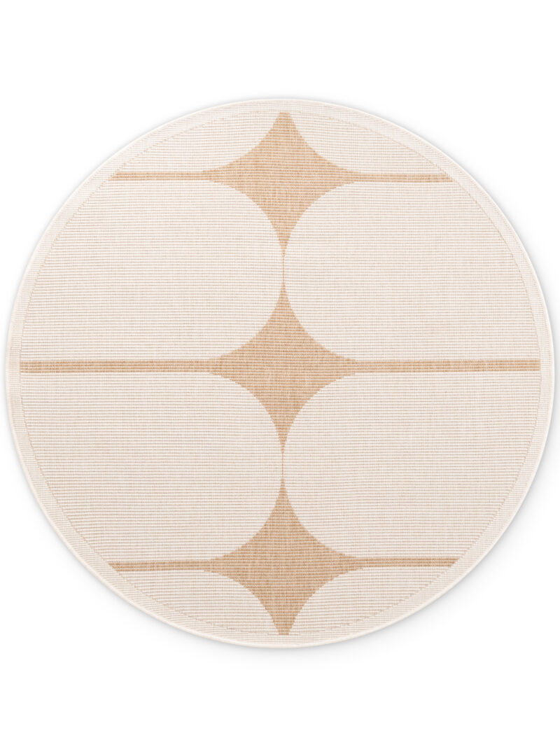 Udendørstæppe - Bowen Jute-Hvid Rund 160 cm