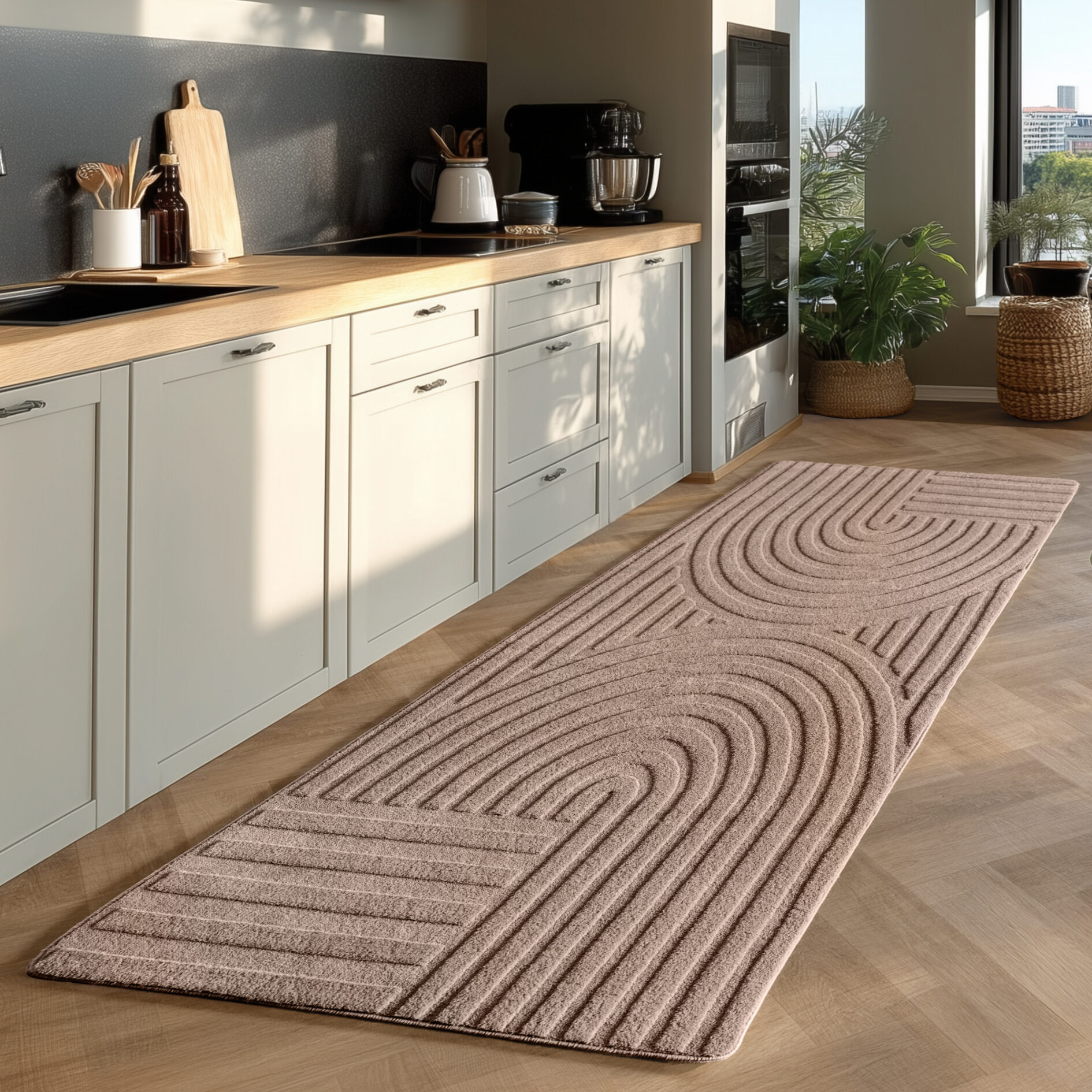 Moderne tæppe - Pompei 1611 Beige - Billede 3