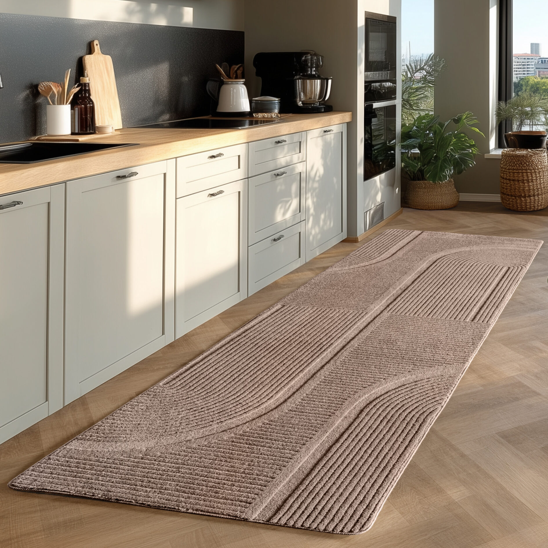 Moderne tæppe - Pompei 1612 Beige - Billede 3