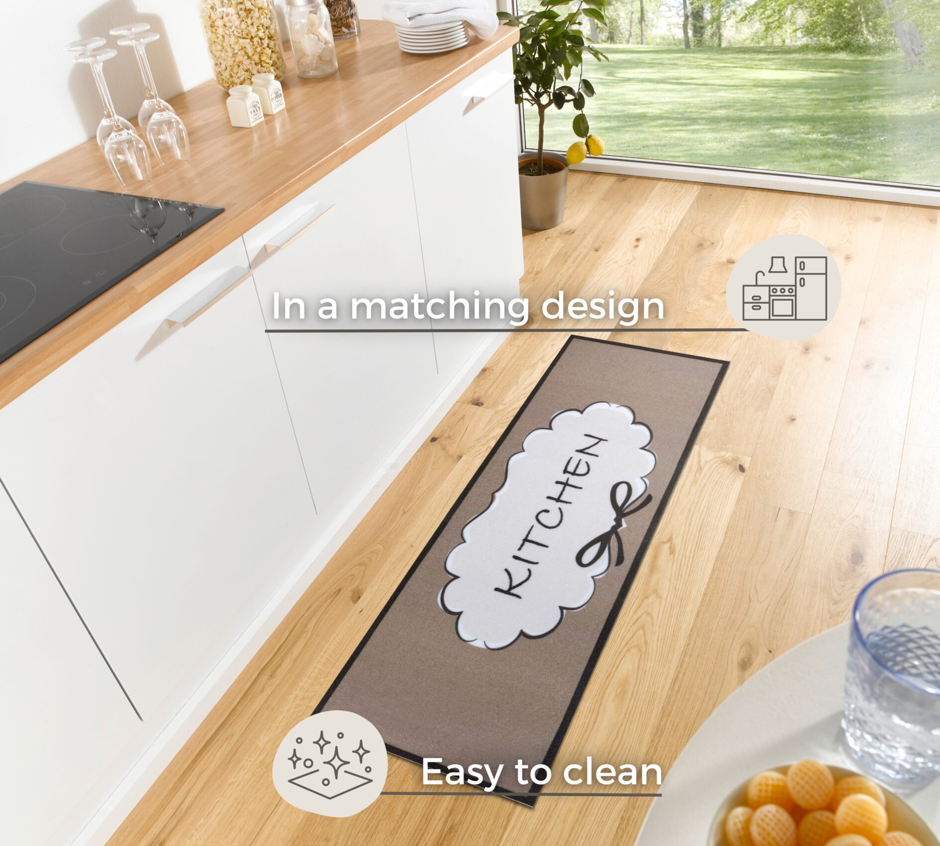 Cook & Clean Anti-Slip Løber - Kitchen Cloud 50x150 cm - Billede 3