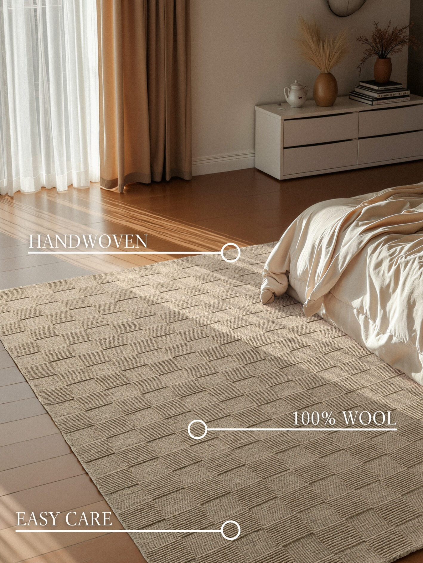 Villeroy & Boch 1766 uld tæppe Scala - Grå-beige - Billede 5