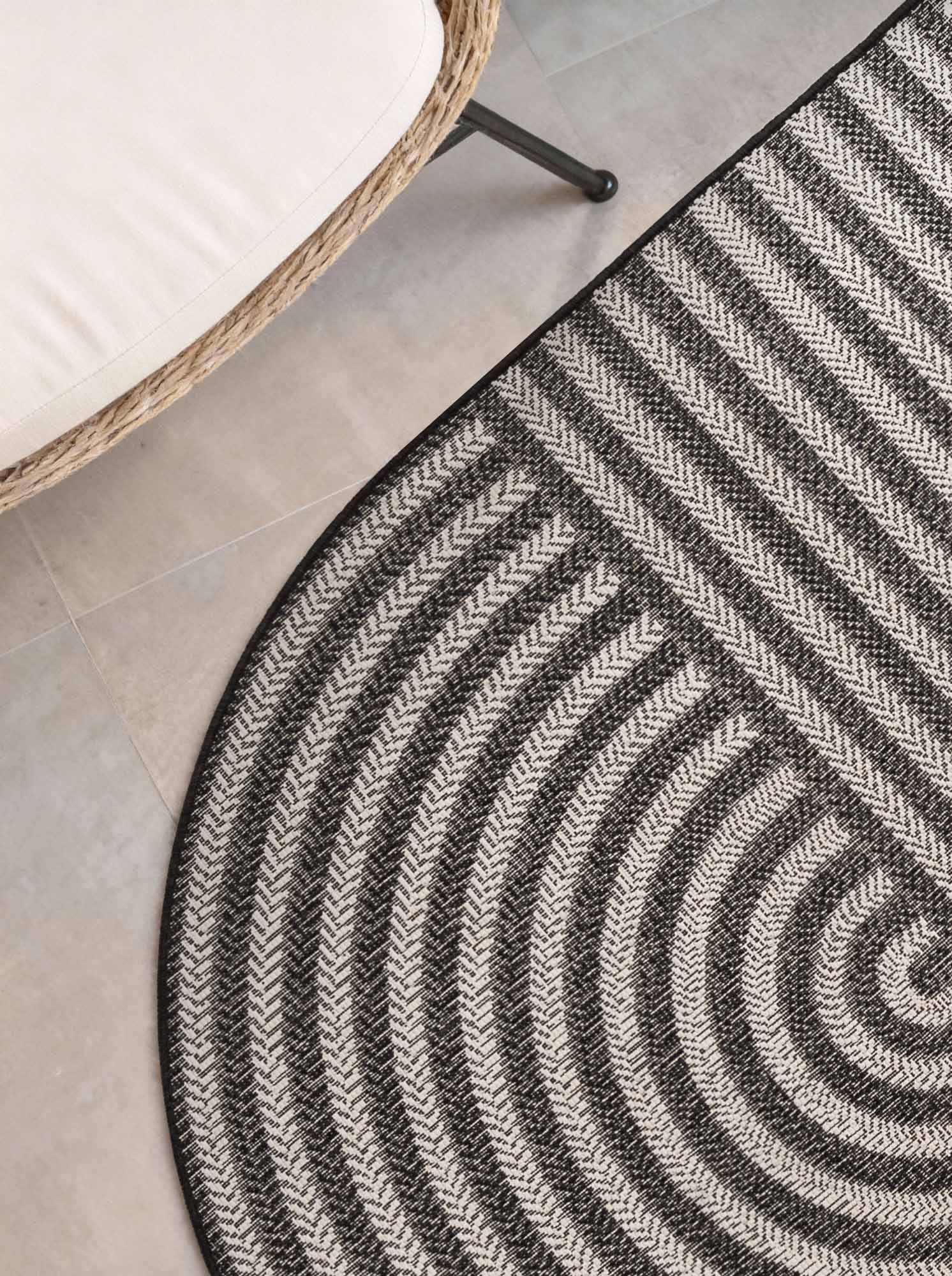 Ted Baker Haringey Woodfield sort-hvid 160x230 cm oval - Billede 3