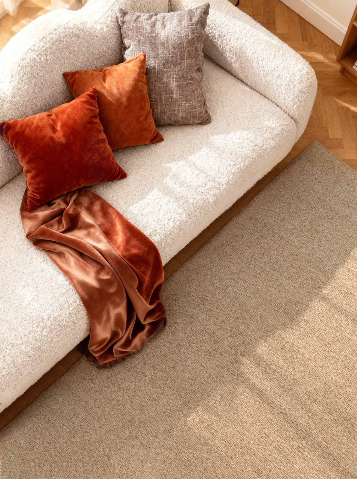 Elle Decoration uldtæppe Knots - Beige - Billede 4