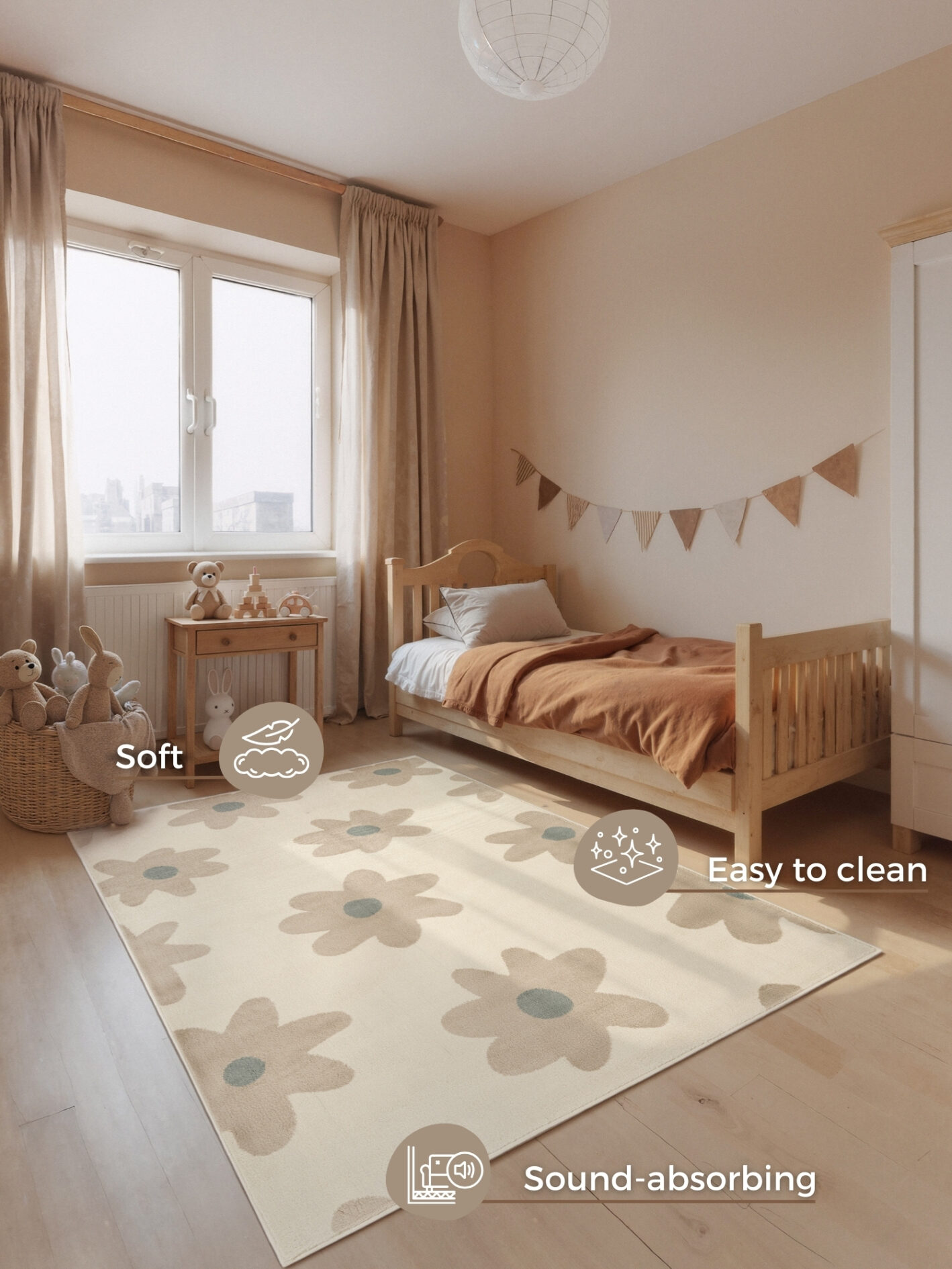 Hanse Home Eventyr Bloomy - Cream-beige - Billede 4