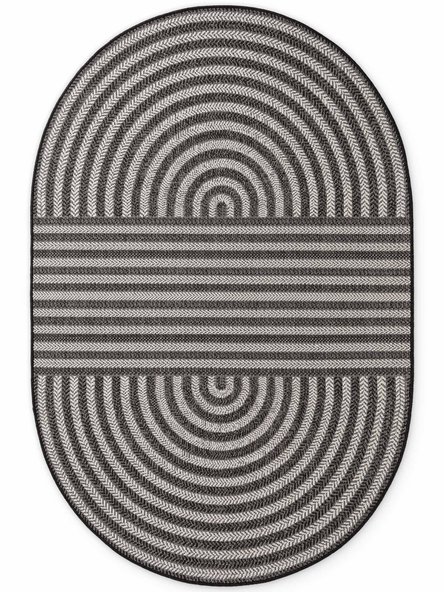 Ted Baker Haringey Woodfield sort-hvid 160x230 cm oval - Billede 2