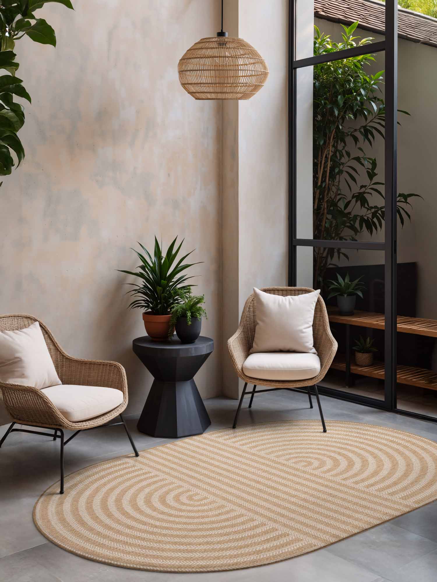 Ted Baker Haringey Woodfield Jute hvid 160x230 cm oval - Billede 4