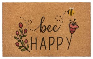 Dørmåtte Kokos- Bee Happy 45x75