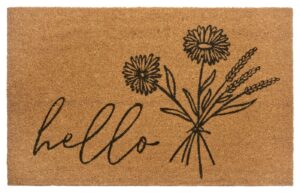Dørmåtte Kokos - Hello & Flowers 45x75