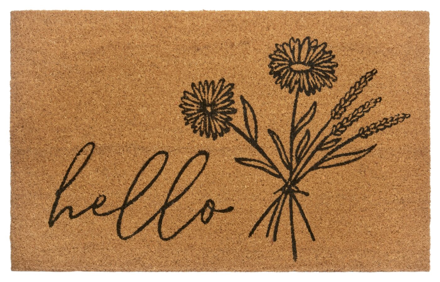 Dørmåtte Kokos - Hello & Flowers 45x75
