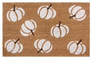 Dørmåtte Kokos - Hvid Pumpkins 75x45
