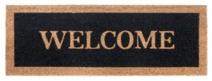 Dørmåtte Kokos - Sort Welcome Border 70x45