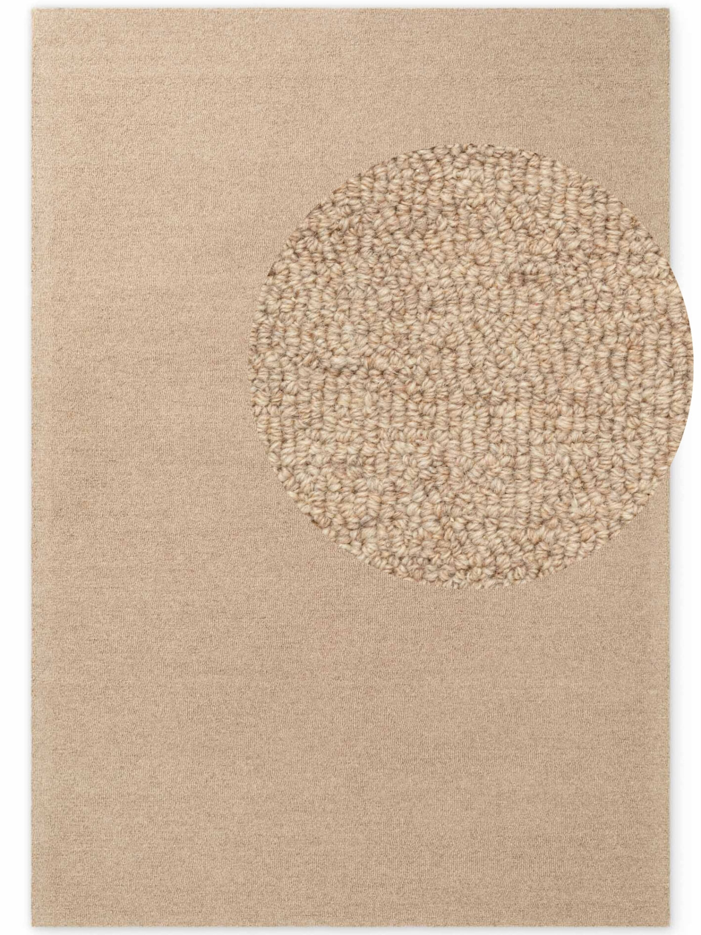 Elle Decoration uldtæppe Knots - Beige - Billede 3