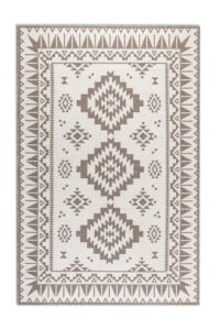 Elle Decoration Gemini inde og ude vendbart tæppe - Dynamisk Linen